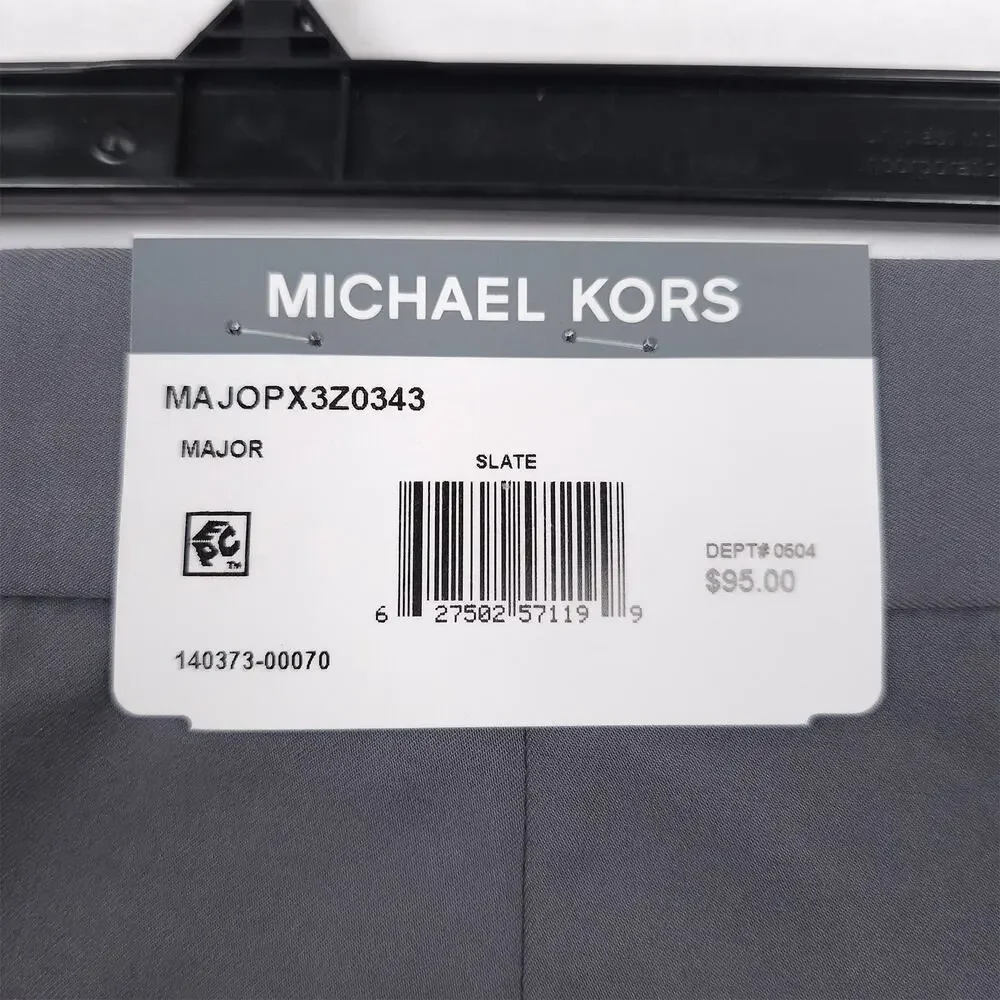 Michael Kors Mens Classic Fit Dress Pants 36x31 Slate Grey Solid Stretch Cotton